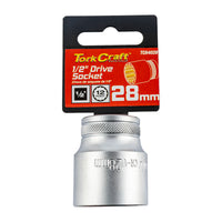 Tork Craft Socket 28 Mm X 41.8 Mm 1/2' Drive Crv 12 Point Tc64028