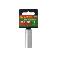 Tork Craft 14mm Deep Drive Socket, 1/4