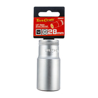 Tork Craft Socket 28 Mm 1/2' Dr Deep Socket Crv 12 Point Tc66028