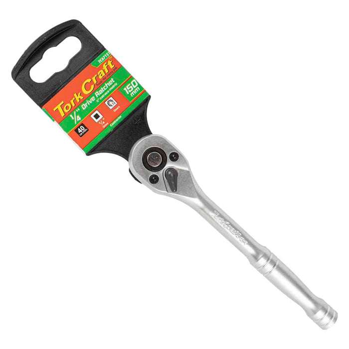 Tork Craft Ratchet 150 Mm 1/4' Drive Steel Handle Tc67151