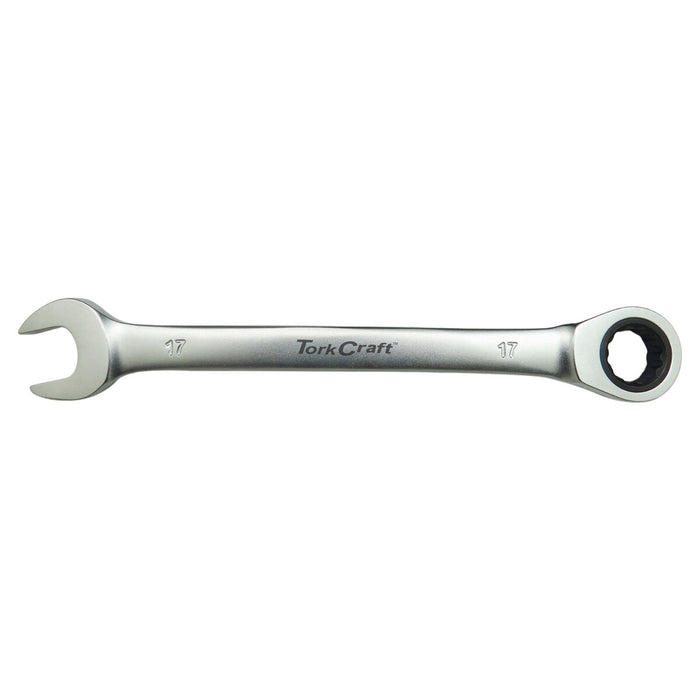 Tork Craft Combination Ratchet Wrench 17 Mm Fixed Head Spanner Tc810017