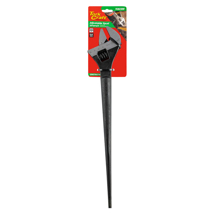 ADJUSTABLE SPUD WRENCH 300MM X 0-33MM TAPER HANDLE PODGER