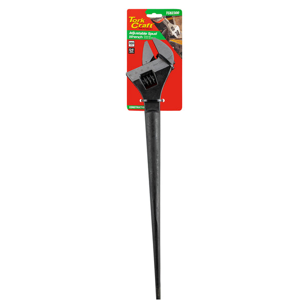 ADJUSTABLE SPUD WRENCH 300MM X 0-33MM TAPER HANDLE PODGER