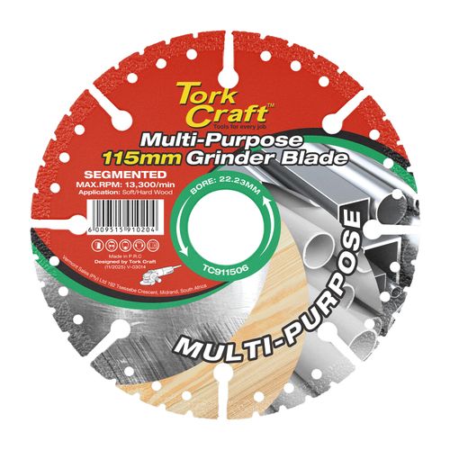 Tork Craft Multi Material Cutting Blade 115mm x 22.23mm Angle Grinder - TC911506