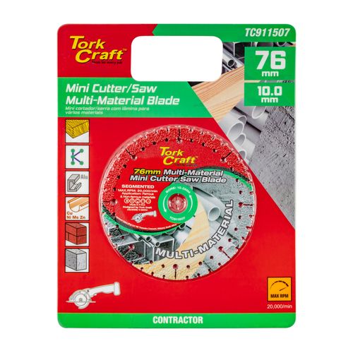 Tork Craft Multi Material Cutting Blade 76 Mm X 10 Mm Mini Cutter Saw Tc911507