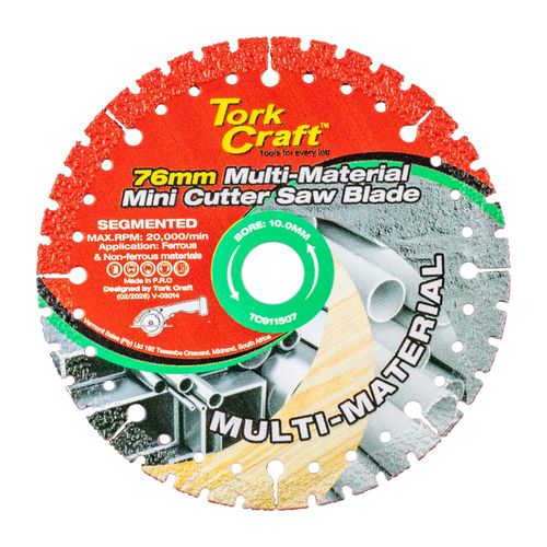 Tork Craft Multi Material Cutting Blade 76 Mm X 10 Mm Mini Cutter Saw Tc911507