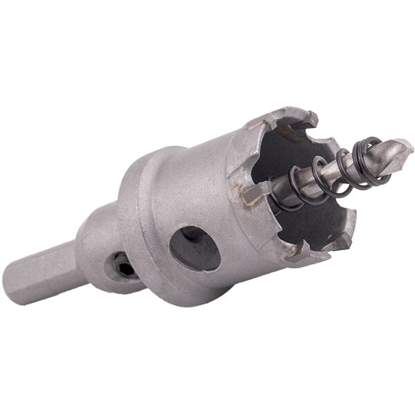 30mm TCT Hole Saw for Metal: Tungsten Carbide Tipped cutter for steel, stainless steel, cast iron, aluminum, plastic.
