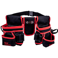 Tork Craft Tool Pouch with Belt, 14 Pocket Heavy Duty Carpenter Tool Bag - Adjustable Work Apron