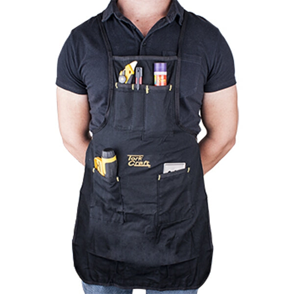 TorkCraft Work Apron with 5 Pockets - Adjustable Cotton Tool Holder Apron for Carpenters and Mechanics