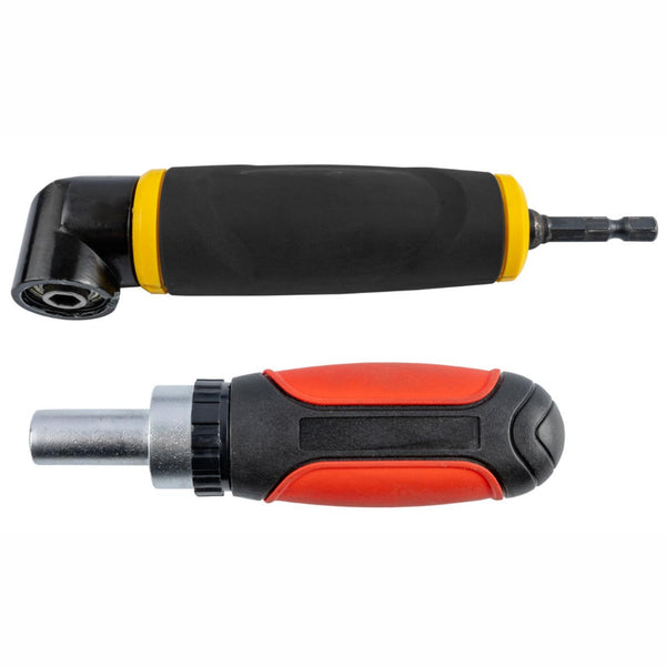 ANGLE DRIVE 1/4' MF W/RATCHET DRIVER 6PC BITS
