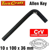 L-WRENCH HEX 10 X 100 X 36MM CRV BLACK