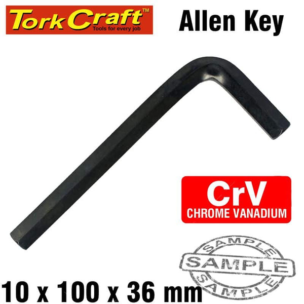 L-WRENCH HEX 10 X 100 X 36MM CRV BLACK