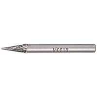 TorkCraft Rotary Burr Tungsten Carbide Conical 6x18mm - Steel, Stainless Steel, Brass Cutting Tool