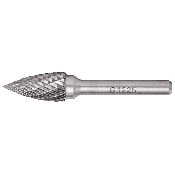 TorkCraft Rotary Burr Tungsten Conical 12x25x6mm - Steel, Stainless, Cast Iron, Brass Cutting Tool