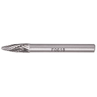 TorkCraft Tungsten Rotary Burr - 6x18mm Round Point. Steel, Stainless Steel, Cast Iron, Alloy, & Brass Cutting Tool.