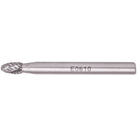 TorkCraft Rotary Burr Tungsten Carbide 6x10mm Rounded - Steel, Stainless Steel, Cast Iron Cutting Tool