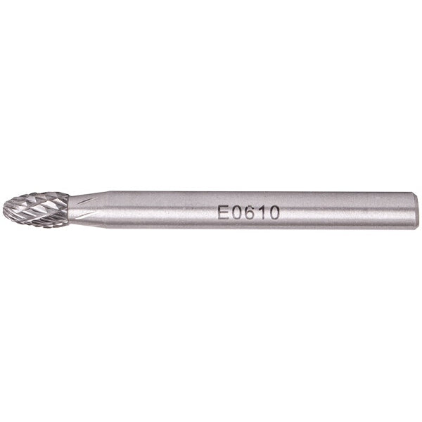 TorkCraft Rotary Burr Tungsten Carbide 6x10mm Rounded - Steel, Stainless Steel, Cast Iron Cutting Tool