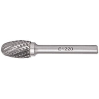 TorkCraft Tungsten Rotary Burr, Rounded - 12x20x6mm Carbide Grinding Bit