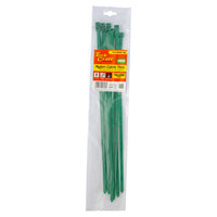 NYLON CABLE TIES 7.6MM X 400MM GREEN 10PC