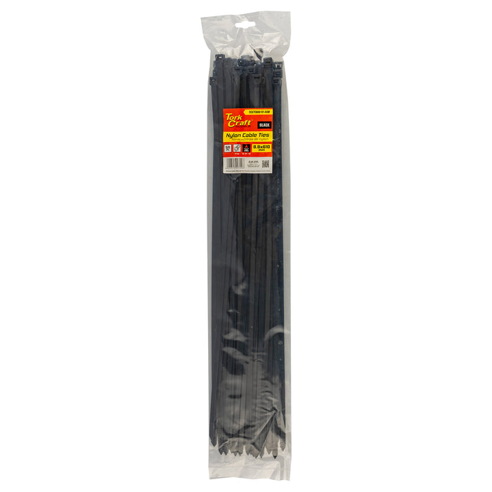 Tork Craft Nylon Cable Ties 8.8 Mm X 610 Mm Black 50 Pc Tcct88610 50 B