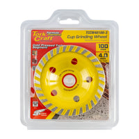 Tork Craft Dia. Cup Wheel 100 Mm X 22.23 Mm Turbo Cold Pressed Economy Tccw40100 3