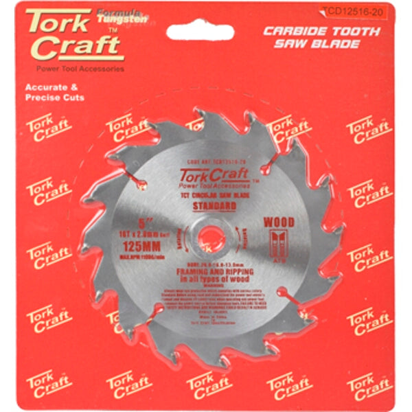Tork Craft Carbide Tooth Saw Blade, 5 inch, Wood, Framing, Ripping. High-Quality Power Tool Accessory.
