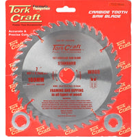 Tork Craft 180mm Carbide Tooth Saw Blade for Wood Cutting: Durable, Precise Cuts. Power Tool Accessory