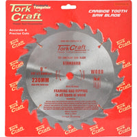 TorkCraft 230mm Carbide Saw Blade for Wood Cutting - Framing & Ripping