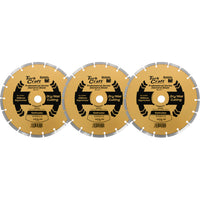 DIAMOND BLADE 230MM SEGMENTED PROFESIONAL BULK 3 PACK SHRINK