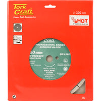 Tork Craft 300mm Diamond Blade - Asphalt Cutting, Hot Pressed, Professional Grade. Power Tool Accessory