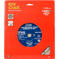 Tork Craft 300mm Diamond Blade for Concrete Cutting - Laser Welded, Industrial Grade.