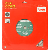 Tork Craft 350mm Diamond Blade - Concrete Cutting Disc, Hot Pressed, Professional Grade Power Tool Accessory