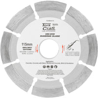 Tork Craft Diamond Blade Segm 115 Mm X 10 Mm Reinforced Concrete Tcdb30115
