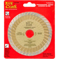 Tork Craft Diamond Turbo Blade 115mm - Professional Series Cutting Disc for Building Materials & Power Tools