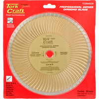 Tork Craft Diamond Blade 230mm Turbo Wave Professional Series | Power Tool Accessory