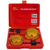 Tork Craft 9-Piece Downlight Installation Kit | Hole Saw Set with Case | Downlighter Kit | Hole Cutter Kit