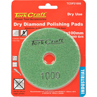 TorkCraft 100mm Diamond Polishing Pad 1000 Grit Dry Use