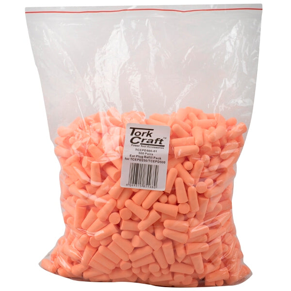 Tork Craft Ear Plugs Refill - 500 Pairs | TCEPD250/TCEPD500 Compatible | Noise Protection