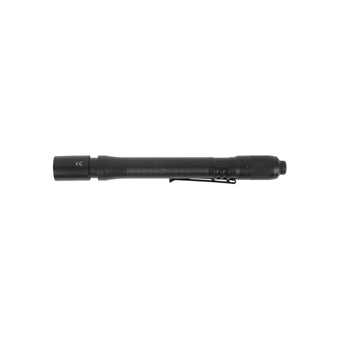 LED Aluminum Flashlight - Adjustable Focus, 100 Lumens, Black, AAA Battery Powered, 2 Modes