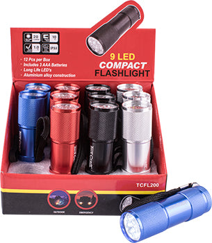 Tork Craft Torch Led Alum M/Col X12 Pdq Box Incl Aaa Batteries Tork Craft Flash L Tcfl200