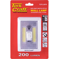 TorkCraft LED Light Switch Wall Lamp 200 Lumen Magnetic Wall Fitting