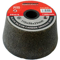 110x58mm Bowl Grinding Wheel M22 Bore for Angle Grinder | Black Silicon Carbide #36 Grinder Wheel