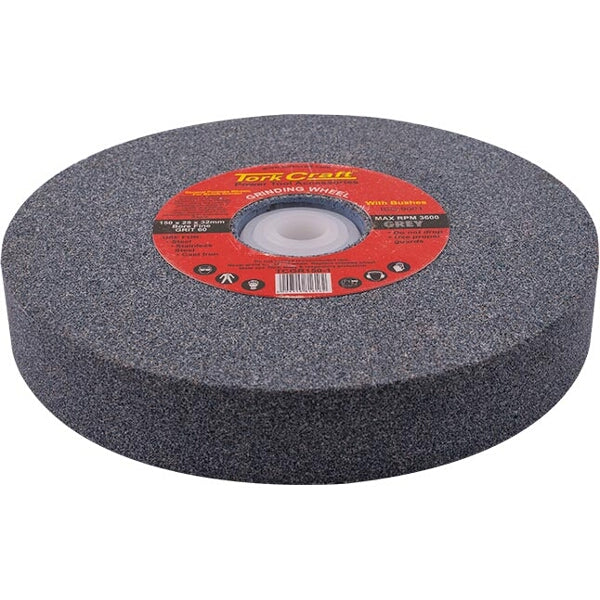 Tork Craft 150mm Grinding Wheel - Bench Grinder Fine Grit 60 - Steel, Stainless Steel, Cast Iron