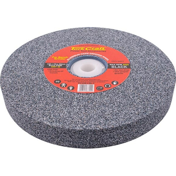 Tork Craft 150x20x32mm Grinding Wheel, Coarse 36 Grit Aluminum Oxide for Bench Grinder - Steel Grinding