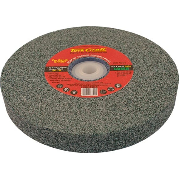 Tork Craft 150mm Green Silicon Carbide Grinding Wheel for Bench Grinder - Coarse 36 Grit