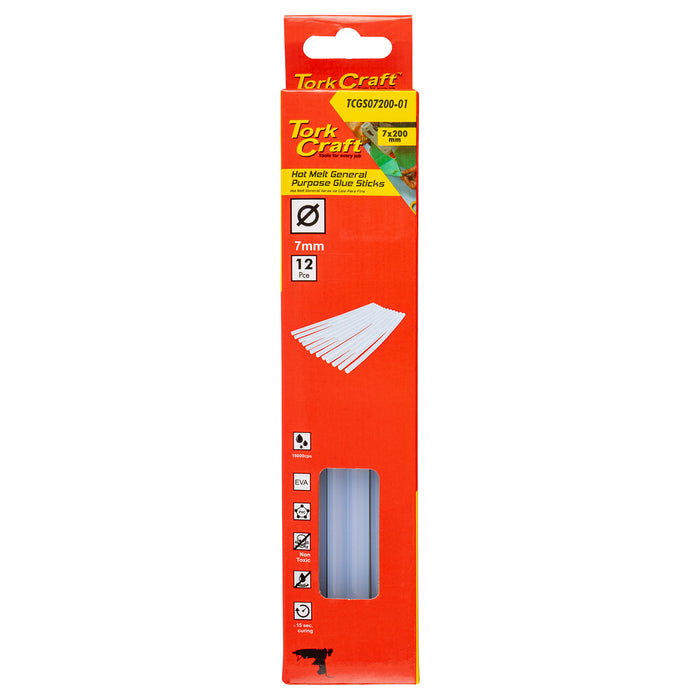 Tork Craft Glue Stick 07 X 200 Mm 12 Pc Hot Melt Gen. Purpose Eva 18000 Cps Tcgs07200 01