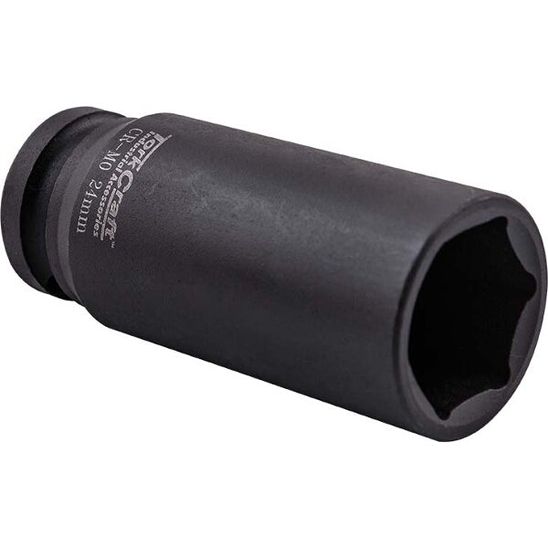 TorcCraft 22MM 1/2" Drive 6PT Deep Impact Socket - Durable Automotive Tool for Mechanics