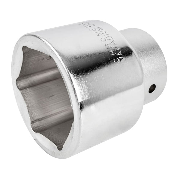 55mm Socket Wrench, 1" Drive, CRV Hex, Chrome Vanadium - Professional Grade Tool Socket for Mechanics & Auto Repair