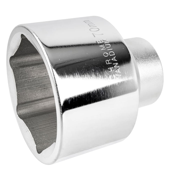70mm Socket 1' Drive CRV Hex | chavda.com - Heavy Duty Chrome Vanadium Socket, 70mm Hexagonal Socket