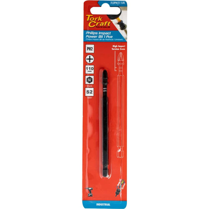 IMPACT PH2 X 110MM POWER BIT 1PC CARDED